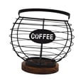 thumbnail image 4 of hengtong Coffee Capsule Container, Multipurpose Metal Wire Storage Basket with Handle for Black, 4 of 10