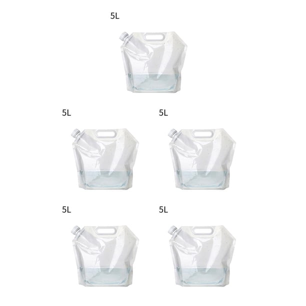Wosthever Bolsa de agua de 5/10/15L, jarra de almacenamiento portátil, botella de agua con asa incrustada, contenedor de agua plegable, gran capacidad de Type4 NO4 Wosthever CBP076441