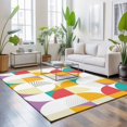 thumbnail image 3 of Area Rug 3x5ft Modern Geometric Washable Area Rugs for Living Room Abstract Mid Century Non Slip Floor Carpet Mat for Kitchen Entryway Bathroom Office Home Decor, 3 of 8