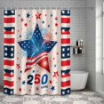 thumbnail image 6 of Bathroom Shower Curtain USA 250 Years Independence Day Flag Star Waterproof Shower Curtains with Hooks, Fireworks Design Bath Curtains Bathtub Curtain Home Decor 72x72in, 6 of 9