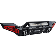 Sunpie Jeep Wrangler Front Bumper with Winch Plate & 5 LED Lights for JK JKU JL JLU 4xe Jeep Gladiator JT