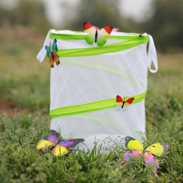 WHAMVOX Caterpillar Enclosure for Outdoor Exploration in White PVC 1Set