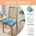 thumbnail image 2 of Coastal Coral Seat Covers for Dining Room Chairs Set Of 4,Stretch Printed Washable Chair Seat Cover with Elastic Ties and Button,Removable Waterproof Couch Cushion Covers, 2 of 6