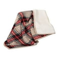thumbnail image 1 of Billuyoard Manténgase abrigado y acogedor con manta Sherpa de lana a cuadros para sofá, cama, silla, oficina, sofá, camping Juegos de cama caqui, 1 of 6
