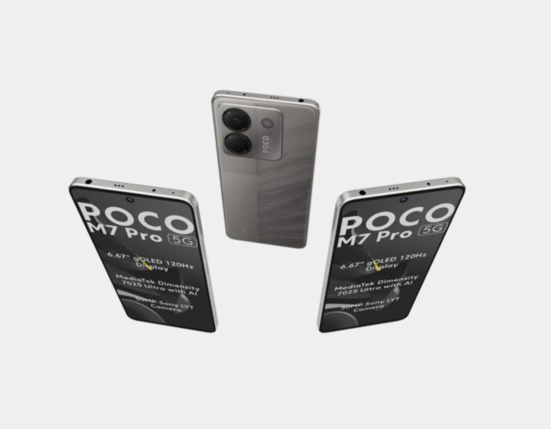 poco m7 pro 5G Silver 256GB Xiaomi Poco M7 pro 5G Lunar Dust 256GB