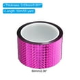 thumbnail image 2 of Uxcell 60mmx50m Prism Tape Holographic Reflective Self Adhesive Decor, Rose Red, 2 of 5