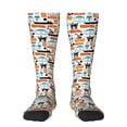 thumbnail image 2 of Picia Women Crew Soft Moisture-wicking Socks Industrial Transportations Pattern Design Cotton Socks, One Size fit All, 2 of 9