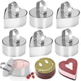thumbnail image 2 of Anillos para Mousse YONGSHENG Acero Inoxidable 6 Piezas Redondos y en Forma de Corazón, 2 of 4