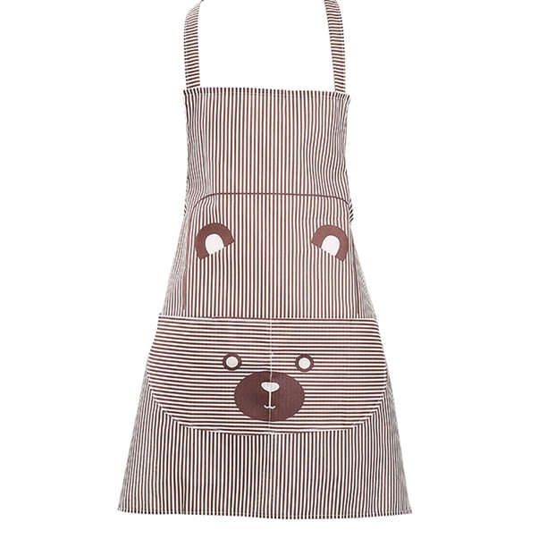 Delantal De Mujer Delantal De Cocina Delantales De Cocina Con Bolsillos Poliéster Estilo De Dibujos Animados Lindo Cocina A Rayas Delantal De Cocina Con Bolsillo Para Mujeres