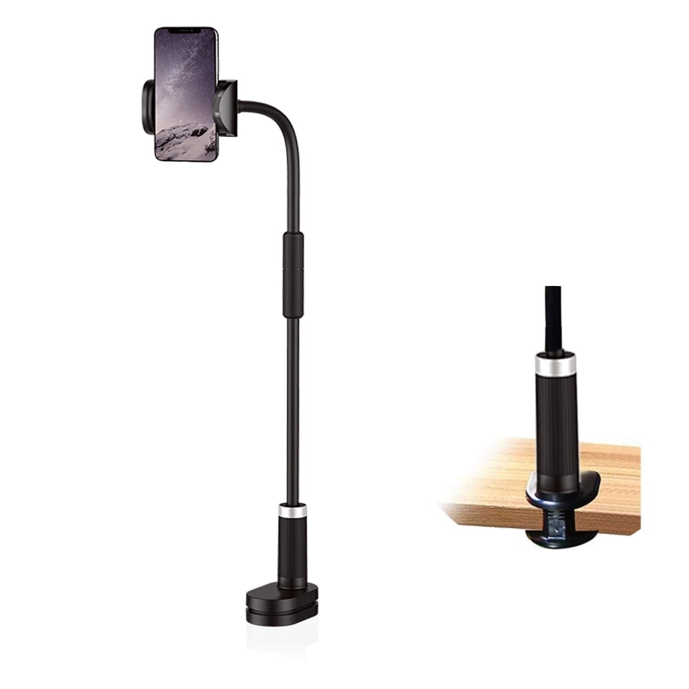 Cell Phone Clip on Stand Holder with Grip Flexible Long Arm Gooseneck Bracket Mount Clamp,Used