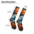 thumbnail image 2 of Fotbe Colorful Blooming Flowers Calcetas Divertidas Estampadas para Hombre y Mujer, Calcetas de Algodón hasta la Rodilla para Caminar, Correr, Enfermería y Embarazo, 2 of 6