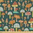 thumbnail image 2 of Ambesonne Mushrooms Fabric by the Yard Upholstery, Funny Shapes and Blots, 3 Yards, Green Burnt Sienna, 2 of 5