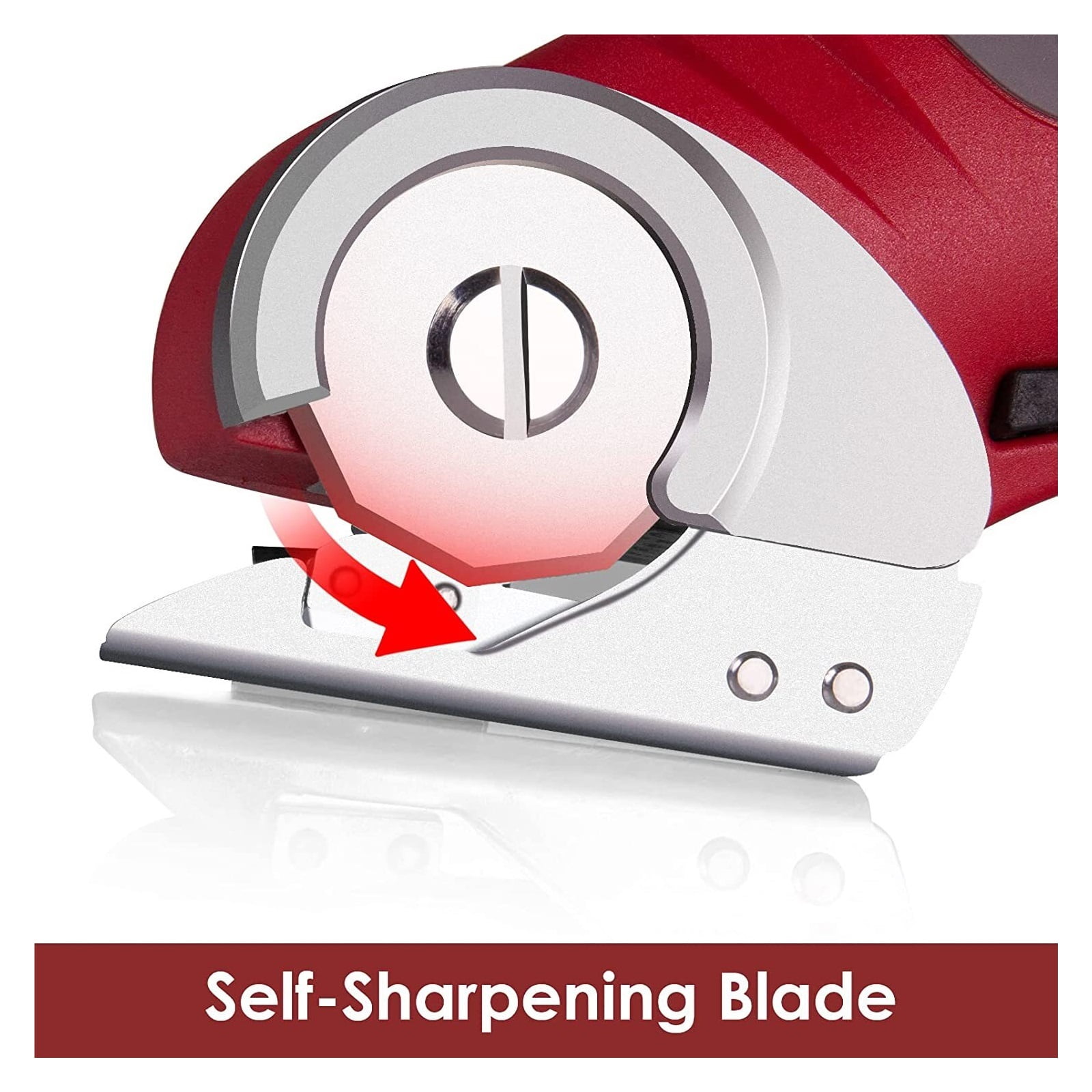 Electric Scissor Portable Cordless Rechargeable Electric Round Scissor Leather Paper Fabric Rotary Cloth Cutter Kit Cutting Tool ,Sharp & Durable