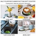 thumbnail image 5 of Light Green Fruit Coasters Set of 6, Absorbent Coasters for Drinks, Modern Minimalist Decor Black Background Coaster for Desk Coffee Table Protection, Home Decor House Warming Gifts 4", 5 of 8