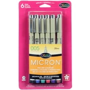 6 Packs: 6 ct. (36 total) Pigma Micron 005 Fine Line Pen Set