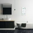 thumbnail image 2 of Stupell Home Décor Wash Your Worries Away Bathroom Phrase Blue Plants, 10 x 24, Designed by Kim Allen, White Frame, 2 of 8