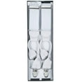 thumbnail image 2 of Hold'em Elastic "Double-Hold" Button Look with No Slip Pin Clip Closure Suspenders for Adult Men - White, 2 of 6