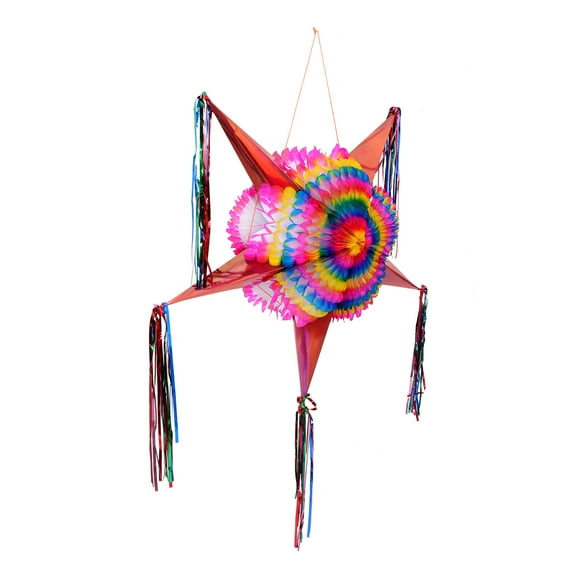 WHAMVOX Multi Color Foldable Star Pinata Decoration Made of Paper for Adding Joyful Atmosphere to Parties