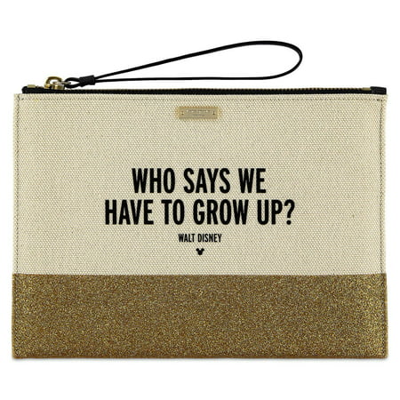 Best Disney Who Says We Have to Grow Up? Canvas Glitter Clutch by Kate Spade New Tag deal