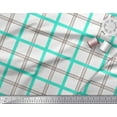 thumbnail image 2 of Soimoi Green Rayon Fabric Window Pane Check Print Sewing Fabric Yard 56 Inch Wide, 2 of 3