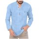 thumbnail image 2 of Seeotter Mens Long Sleeve Shirts Casual Button Collared Shirts Raglan Golf T Shirt, 2 of 7