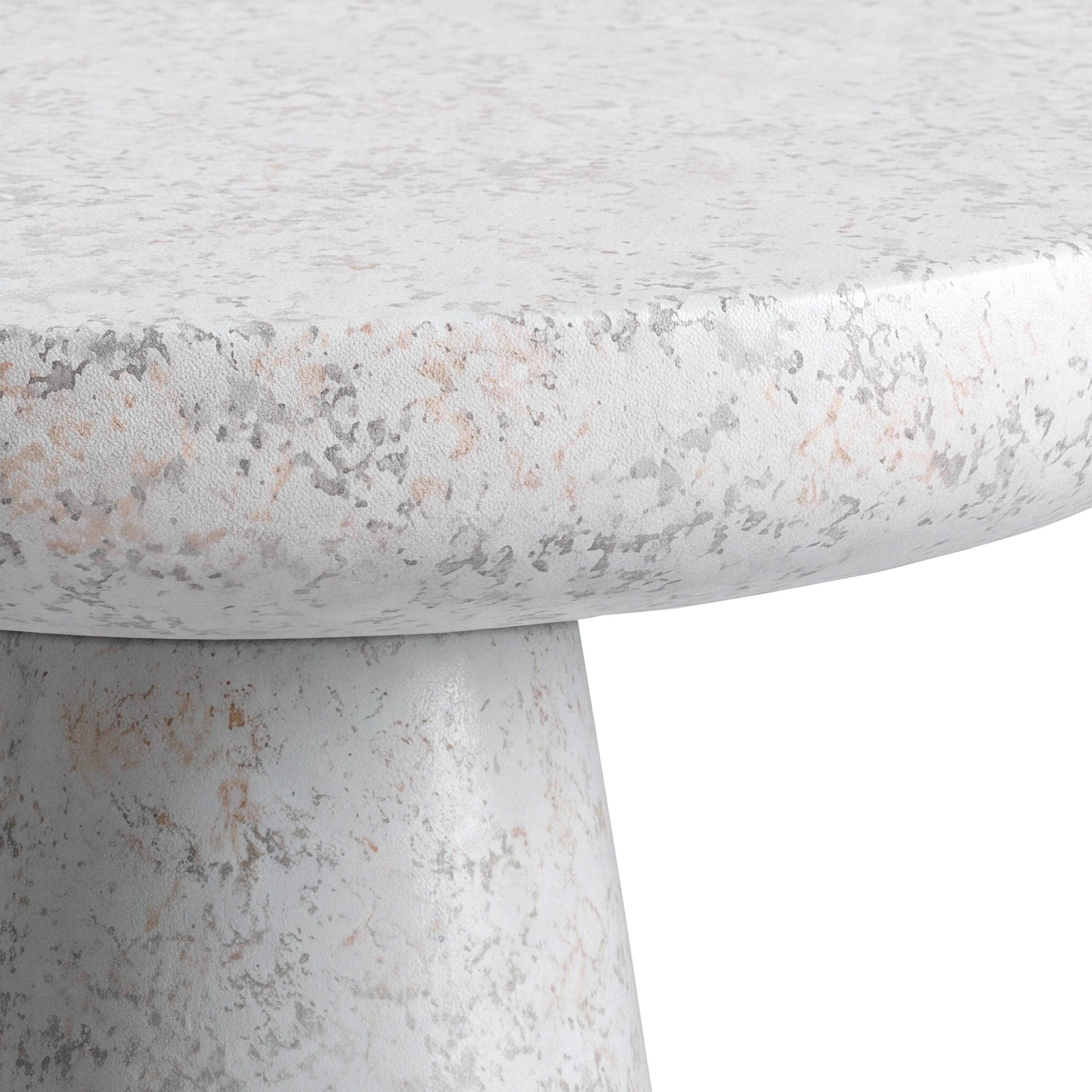 Mushroom MGO Side Table – Durable Construction, Compact Design, Cloud Ceramic White