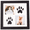 Black, variant on JUANCHENG Pet Paw Print Photo Frame Baby Keepsake Memory Frame Modern Minimalist