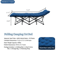 thumbnail image 2 of Roomisland Folding Camping Cot 500lbs Capacity, Portable Folding Bed, Rollaway Bed with 3.5" Mattress for Adults Indoor Outdoor, Quick Setup Compact Storage, 2 of 7