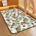 thumbnail image 2 of 1pc Pine Branch and Cone Bathroom Rug Bathroom Decor and Accessories- Durable,Anti Slip,And Quick Drying,Suitable For Indoor/outdoor Use - Perfect For Bathrooms,Bedrooms,Kitchens, 2 of 9