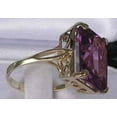 thumbnail image 3 of LBG 14k Yellow Gold Natural Amethyst Womens Solitaire Ring - Size 5.75, 3 of 4
