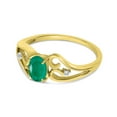 thumbnail image 3 of 10k Yellow Gold Oval Emerald And Diamond Ring, 3 of 6