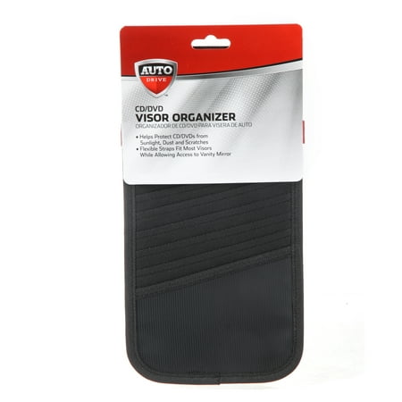 Auto Drive CD & DVD Visor Organizer Black