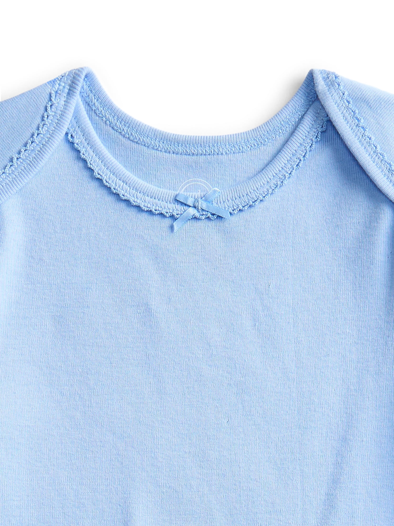 Wonder Nation Baby Girls Bodysuit with Short Sleeves, 3-Pack, Sizes 0M-24M