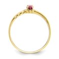 thumbnail image 2 of 10k Polished Geniune Pink Tourmaline Birthstone Ring, Gem Ctw.0.25, 2 of 3