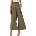 thumbnail image 3 of Pantalones de chándal ligeros de pierna ancha para mujer, pantalones palazzo de cintura alta, pantalones de pijama de ajuste holgado, 3 of 5