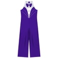 thumbnail image 3 of Haitryli Girl's Wide Leg Pants Dancing Gowns Sleeveless Bodysuit Unitards Latin Jazz Dance Performance Costume Purple 16, 3 of 5