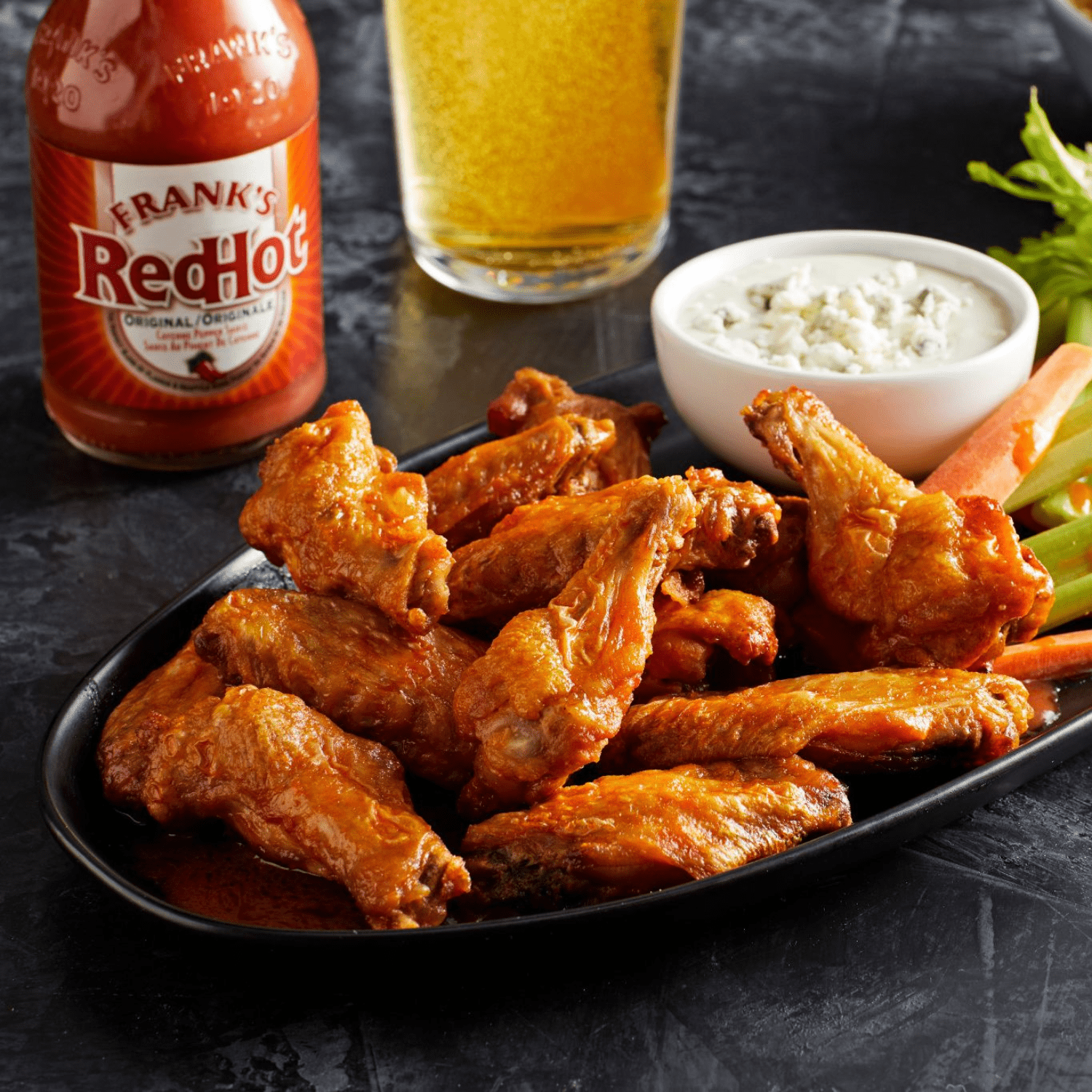 Franks RedHot Original Cayenne Pepper Hot Sauce Condiment with Blend of Flavor and Heat No Calories Fat or Preservatives Great Seasoning for Buffalo Wings Dipping Sauce and Marinade 25 fl oz.Pack of 2