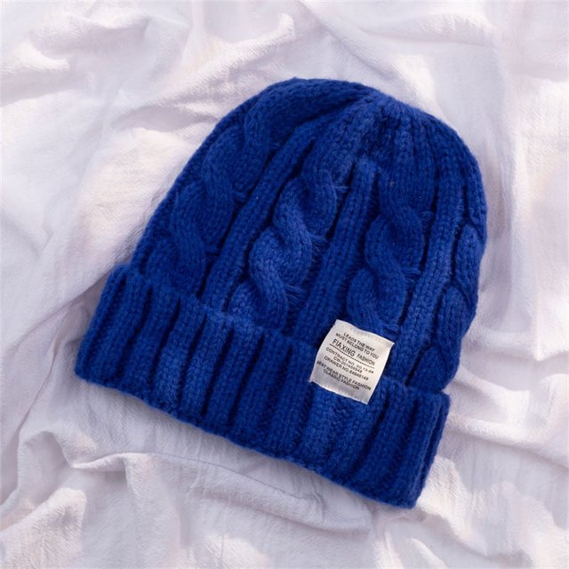 Gorro de punto de Hip Hop para mujer, gorros térmicos Unisex Y2K, gorros de lana para parejas, gorro grueso y cálido a la moda para mujer, 1 unidad