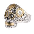 thumbnail image 4 of Anillo de palma oscura, estilo hip hop, estilo callejero, retro, con personalidad desgastada, moda, anillo de calavera con cinco garras, 4 of 5