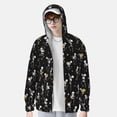 thumbnail image 2 of Balery Playing Music Skeletons Sudadera ligera de manga larga con capucha y protección solar UPF 50+ para hombre y mujer, ideal para pesca y running-Small, 2 of 7