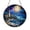 Acrylic 3.5 Inch, variant on Lighthouse Stained Glass Suncatcher Window Hanging Decor, Coastal Ocean Waves Sun Catcher Ornament, Nighttime Seascape Window Art, Moonlit Beach Lighthouse Scene, Nautical Home Gift Decor