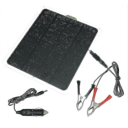 

20w Solar Panel 12v Trickle Charger Kit For Boat Rv Car - Battery Charger & Maintainer