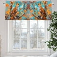 thumbnail image 5 of Fall Maple Valances for Windows, 42 x 12in, Leaf Animal Fox Watercolor Oil Painting Rod Pocket Kitchen Valance Curtain Light Filtering Window Treatments for Living Room Bedroom, 1 Panel, 5 of 7