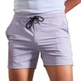 thumbnail image 1 of Birdeem Men Solid Fashion Pockets Sports Elastic Mid-Waist Lace-Up Middle Waist Shorts, 1 of 12