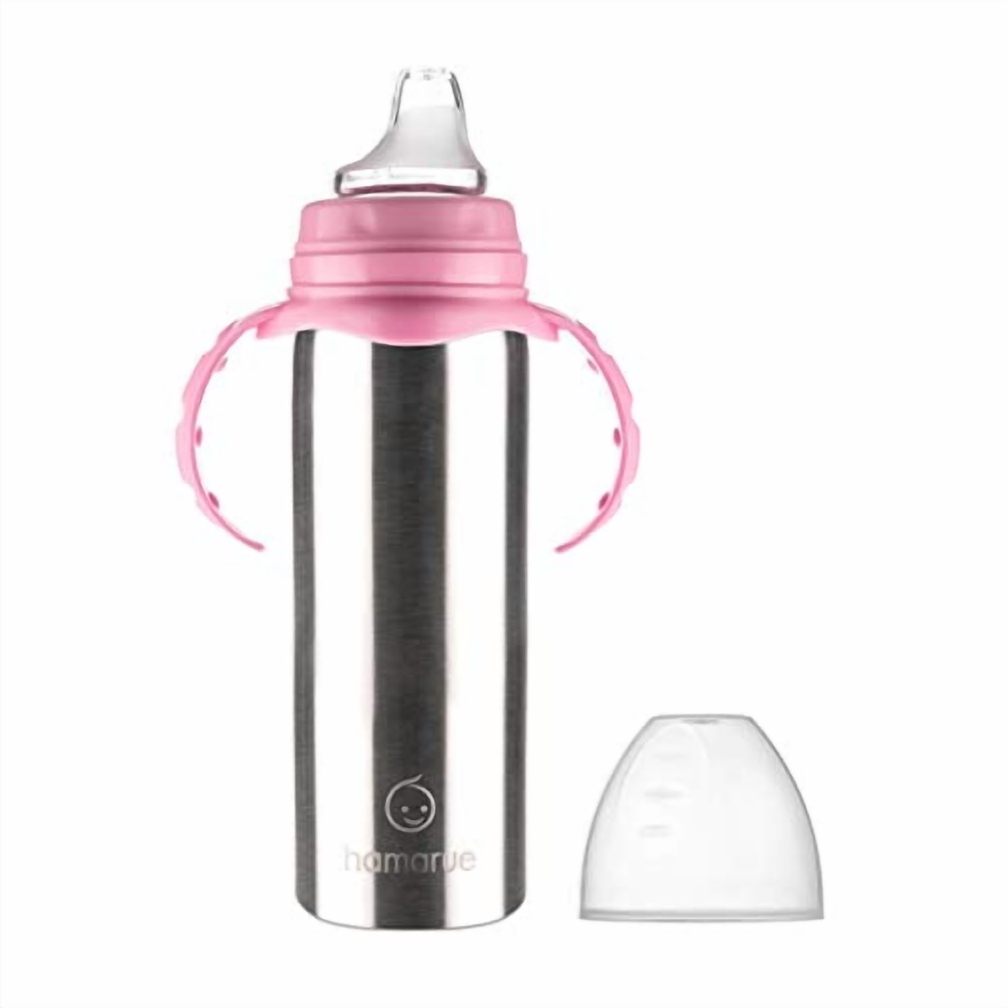 Hamarue 3-in-1 Stainless Steel Sippy Cups for Babies & Toddlers | Non-Toxic Insulated Baby Bottle | BPA-Free | Ages 3M+ | Evolving Feeding Solution