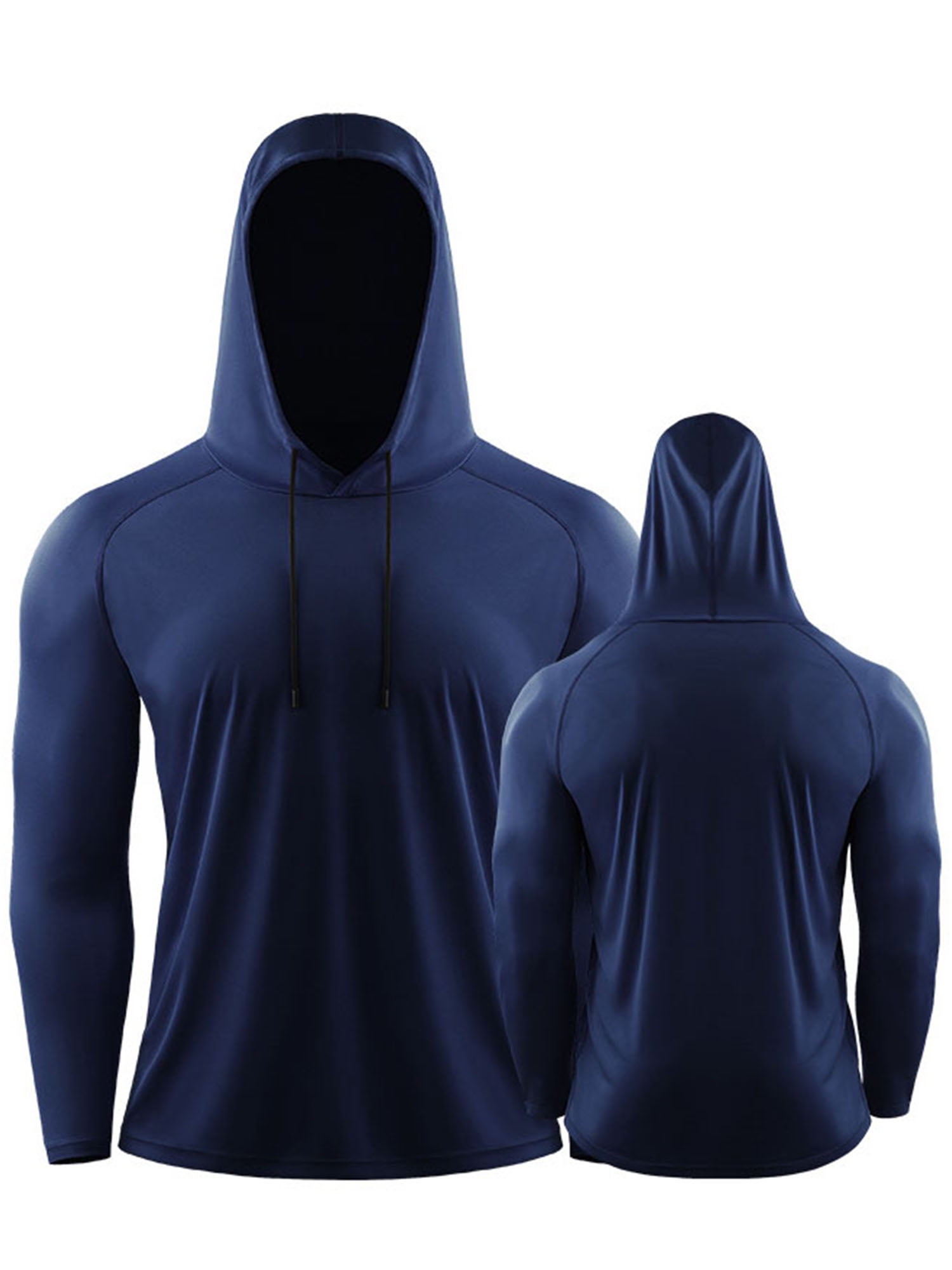 BALEAF Men's Long Sleeve Hooded Shirts Quick Dry Fishing Workout Athletic Hoodie Loose Fit 
