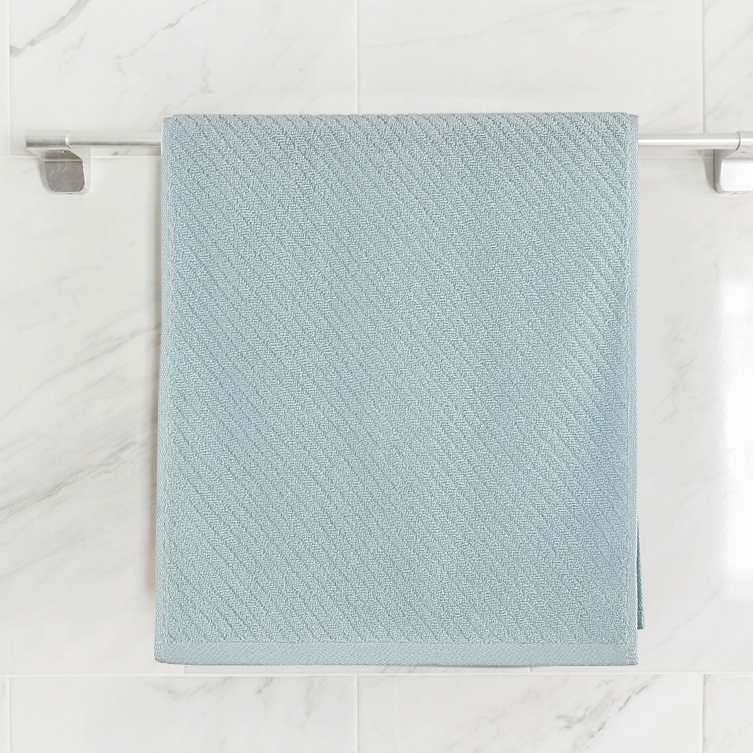 Unique Bargains 2-Pack 100% Cotton Absorbent Quick Dry Face Towels Blue