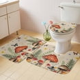 thumbnail image 4 of Spring Mushroom Bathroom Rugs Set Daisy Butterfly Leaf Farmhouse Non Slip Absorbent Soft Bath Mats 3 Piece Set with Bathroom Rug, U-Shaped Floor Mat, Toilet Seat Cover Large Size, 4 of 9