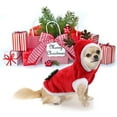 thumbnail image 3 of Ropa navideña para perros, disfraz de Papá Noel, lindo disfraz de reno para perros, disfraz de gato, abrigo cálido de invierno para mascotas, 3 of 5