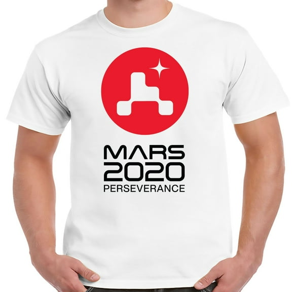 NASA Mars 2020 Perseverance Logo White Shirt-Small